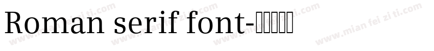 Roman serif font字体转换